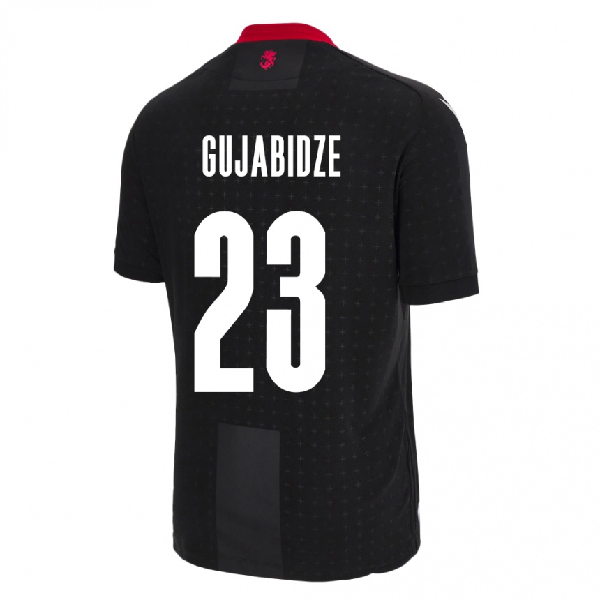 Women Football Georgia Nino Gujabidze #23 Black Away Jersey 24-26 T-Shirt Australia