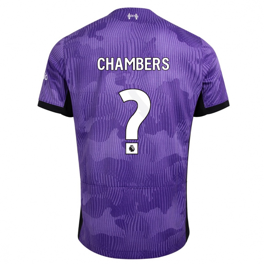 Kids Luke Chambers #0 Purple Third Jersey 2023/24 T-Shirt Australia