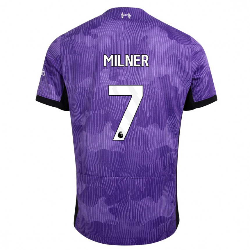 Kids James Milner #7 Purple Third Jersey 2023/24 T-Shirt Australia