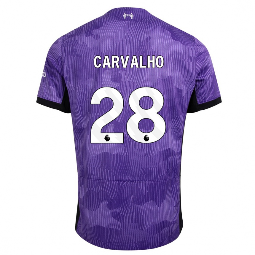 Kids Fabio Carvalho #28 Purple Third Jersey 2023/24 T-Shirt Australia