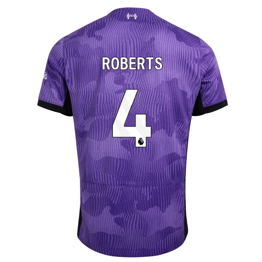 Kids  Rhiannon Roberts #4 Purple Third Jersey 2023/24 T-Shirt Australia