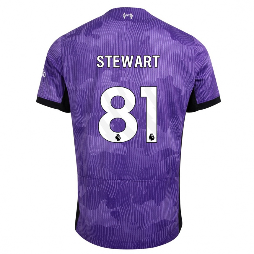 Kids Layton Stewart #81 Purple Third Jersey 2023/24 T-Shirt Australia