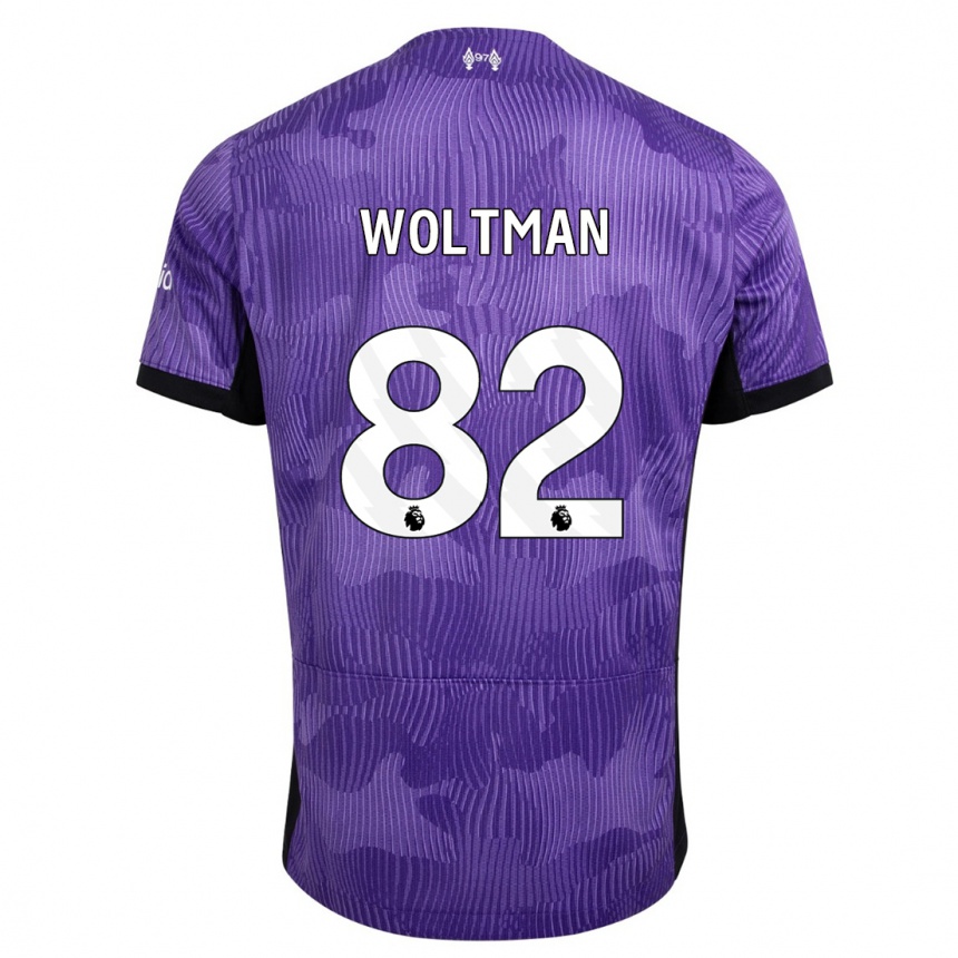 Kids Max Woltman #82 Purple Third Jersey 2023/24 T-Shirt Australia