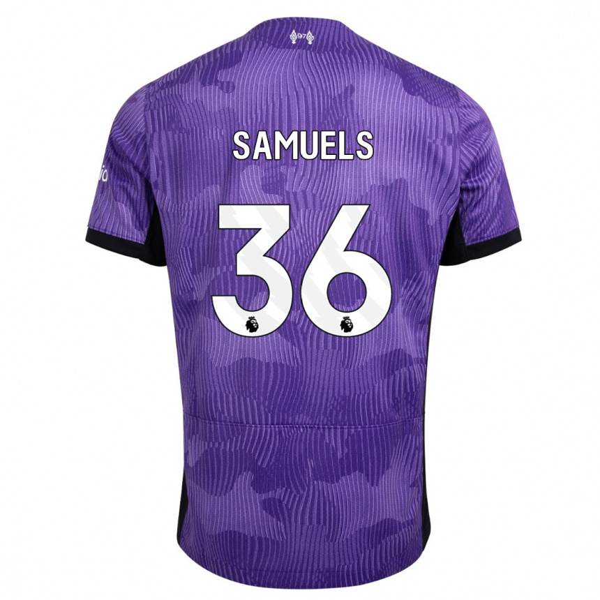 Kids Kerron Samuels #36 Purple Third Jersey 2023/24 T-Shirt Australia