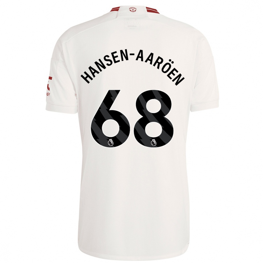 Kids Isak Hansen-Aaröen #68 White Third Jersey 2023/24 T-Shirt Australia