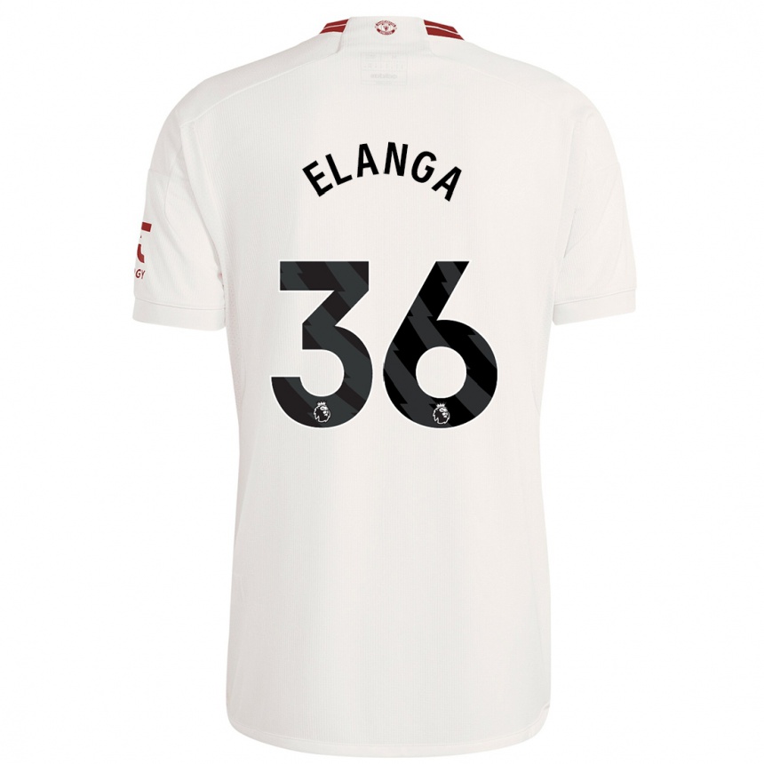 Kids  Anthony Elanga #36 White Third Jersey 2023/24 T-Shirt Australia