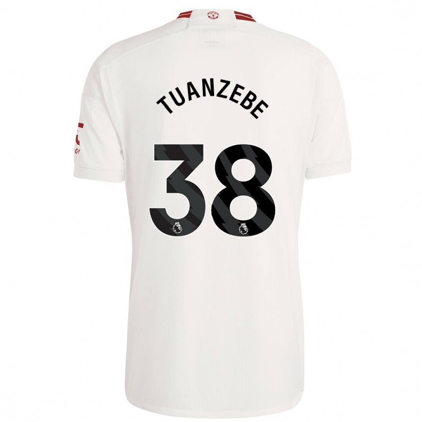 Kids  Axel Tuanzebe #38 White Third Jersey 2023/24 T-Shirt Australia