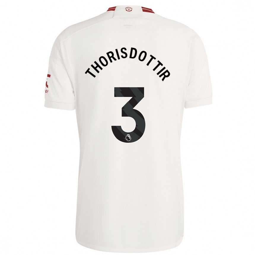 Kids Maria Thorisdottir #3 White Third Jersey 2023/24 T-Shirt Australia