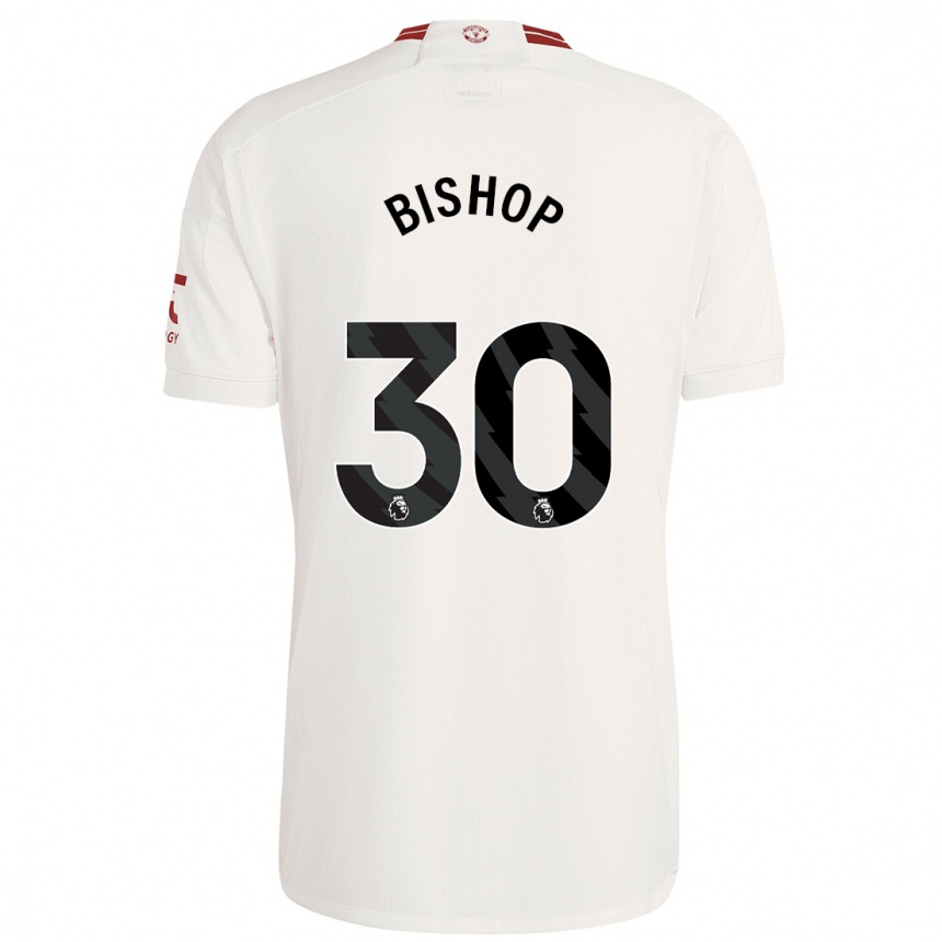 Kids Nathan Bishop #30 White Third Jersey 2023/24 T-Shirt Australia