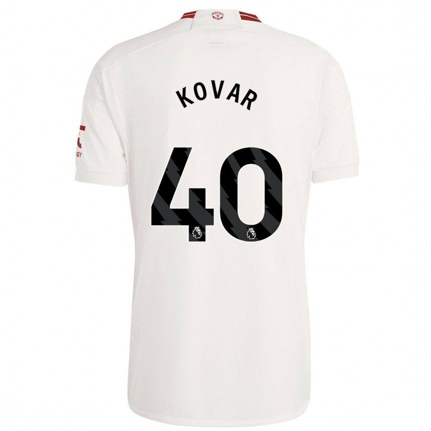 Kids Matej Kovar #40 White Third Jersey 2023/24 T-Shirt Australia