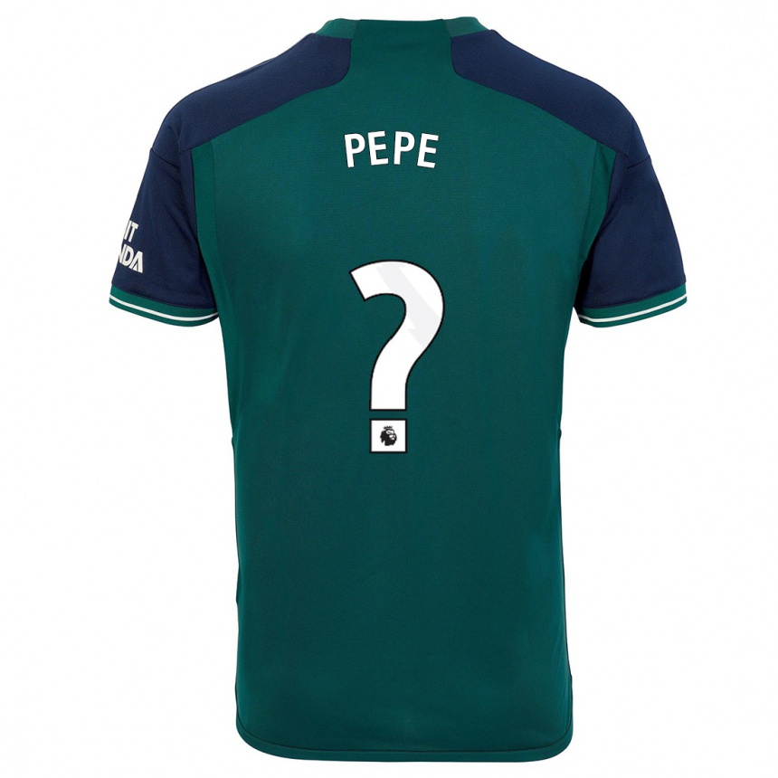 Kids Nicolas Pepe #0 Green Third Jersey 2023/24 T-Shirt Australia