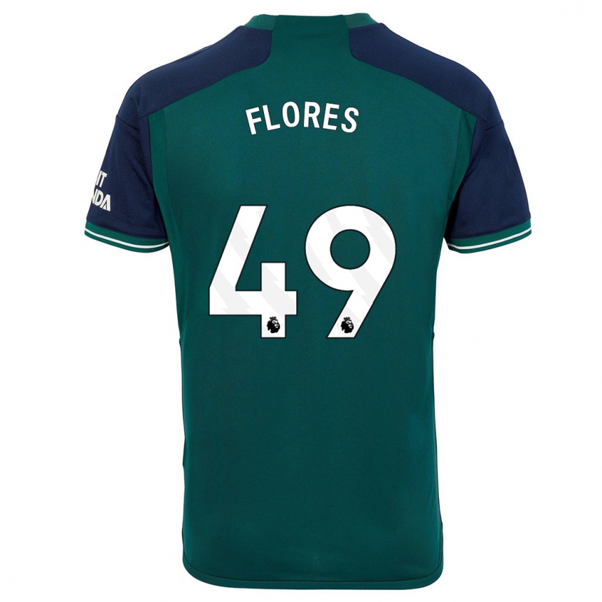 Kids Marcelo Flores #49 Green Third Jersey 2023/24 T-Shirt Australia