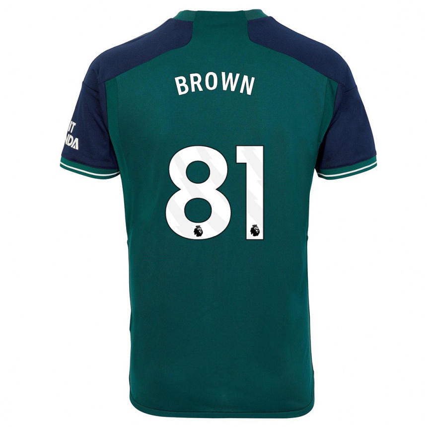 Kids Luis Brown #81 Green Third Jersey 2023/24 T-Shirt Australia