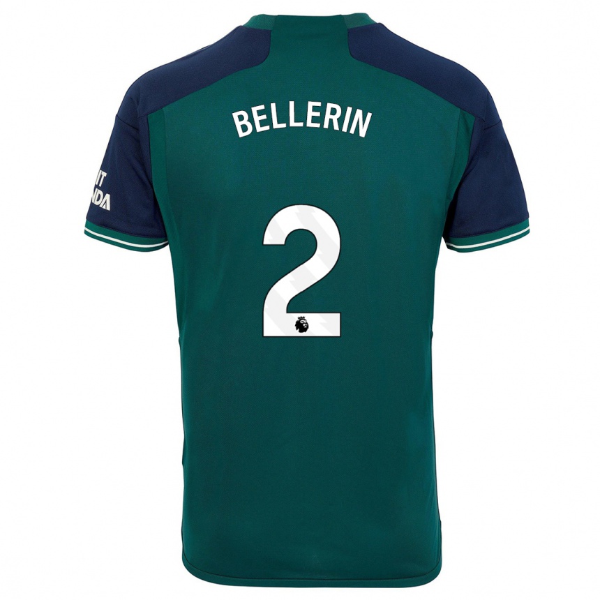 Kids Hector Bellerin #2 Green Third Jersey 2023/24 T-Shirt Australia