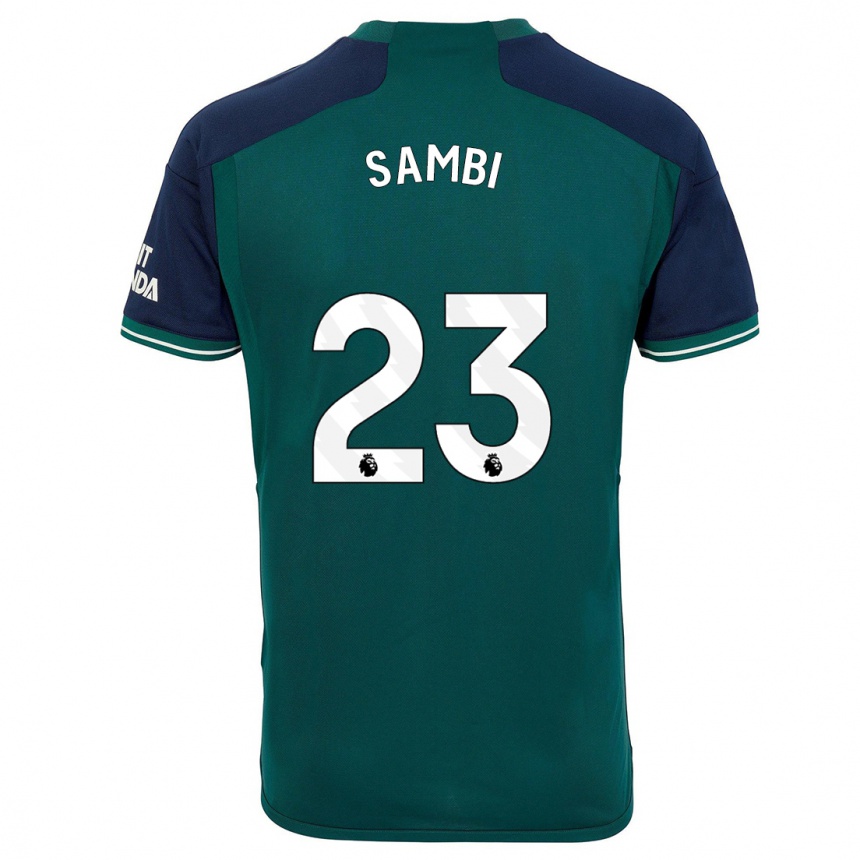 Kids  Albert Sambi Lokonga #23 Green Third Jersey 2023/24 T-Shirt Australia