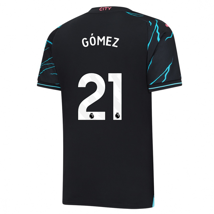 Kids Sergio Gómez #21 Dark Blue Third Jersey 2023/24 T-Shirt Australia