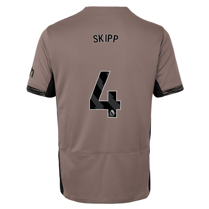 Kids Oliver Skipp #4 Dark Beige Third Jersey 2023/24 T-Shirt Australia