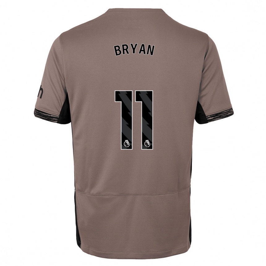 Kids Bryan Gil #11 Dark Beige Third Jersey 2023/24 T-Shirt Australia