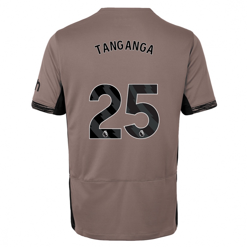 Kids Japhet Tanganga #25 Dark Beige Third Jersey 2023/24 T-Shirt Australia