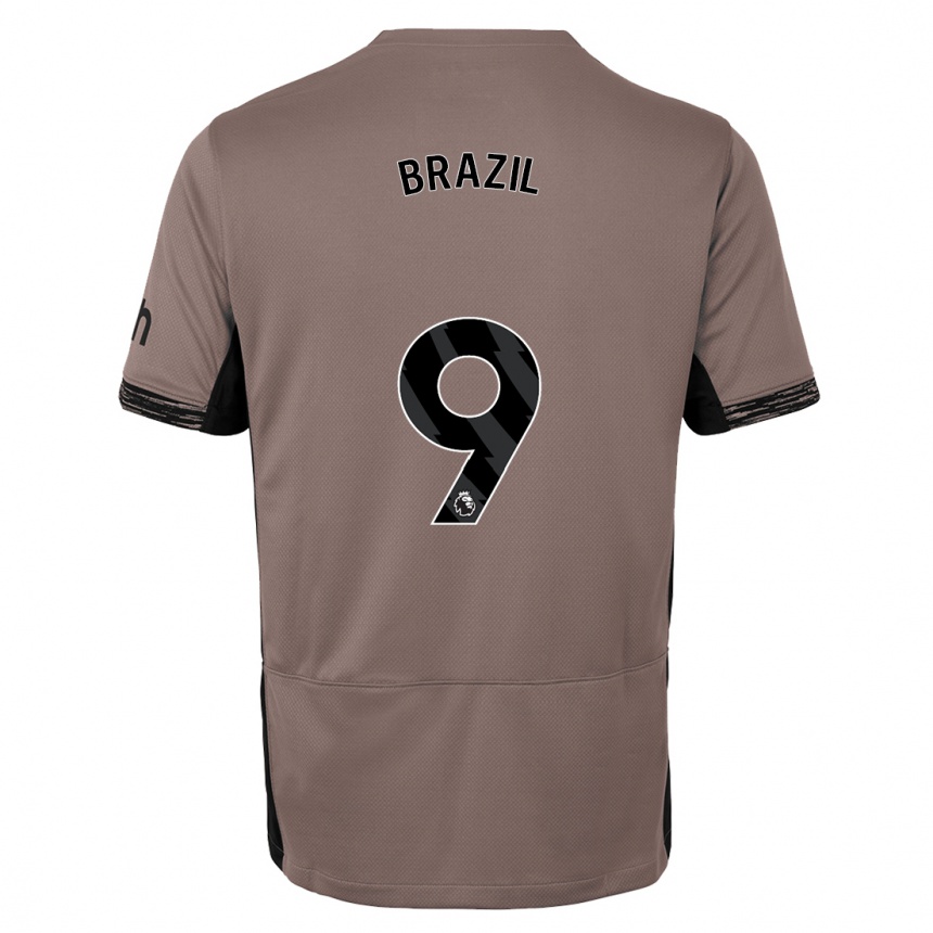 Kids Ellie Brazil #9 Dark Beige Third Jersey 2023/24 T-Shirt Australia