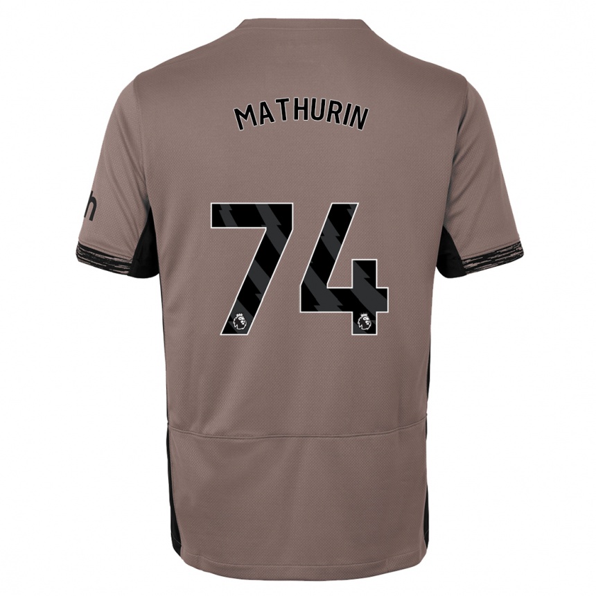 Kids  Roshaun Mathurin #74 Dark Beige Third Jersey 2023/24 T-Shirt Australia