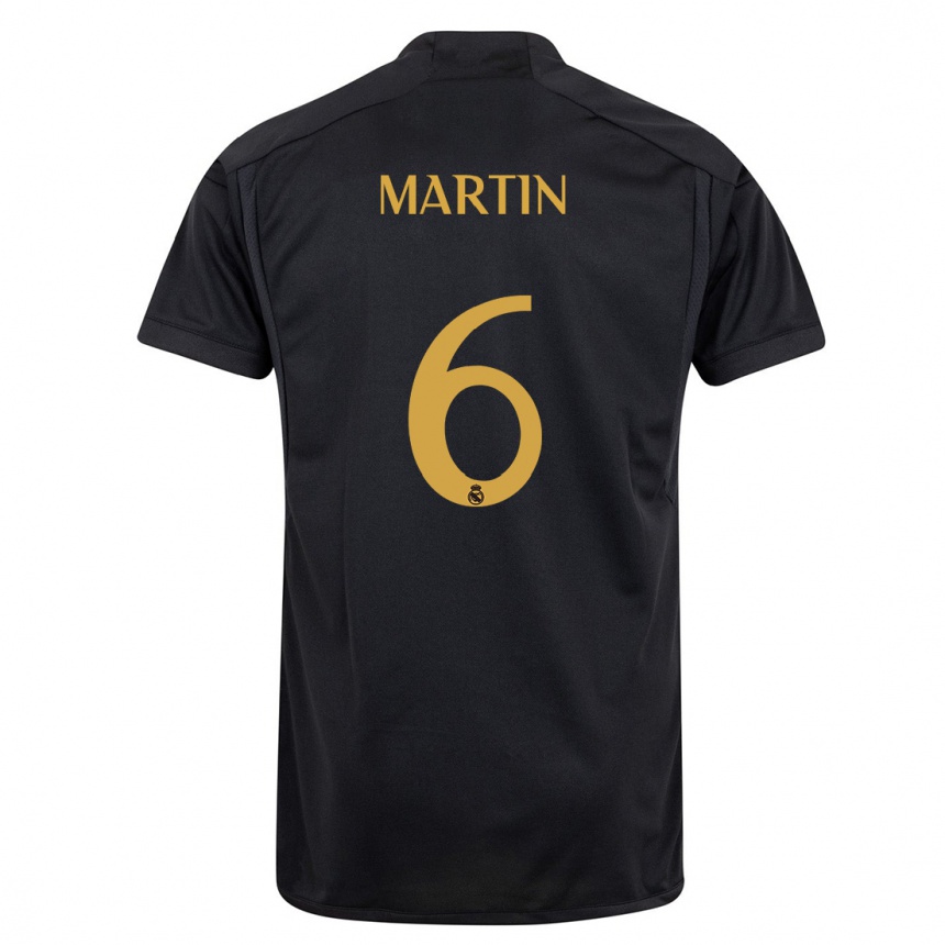 Kids  Mario Martin #6 Black Third Jersey 2023/24 T-Shirt Australia