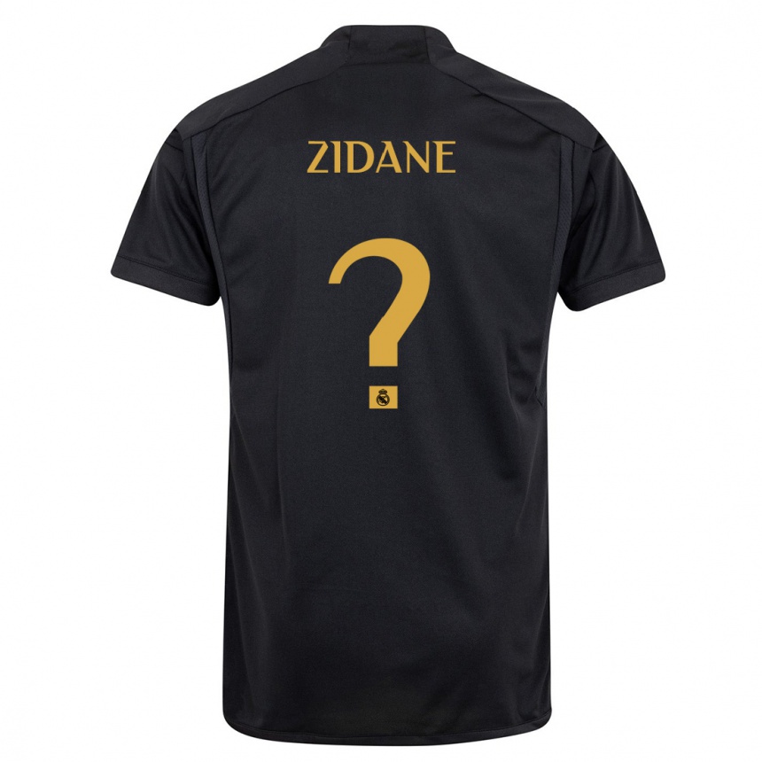 Kids Elyaz Zidane #0 Black Third Jersey 2023/24 T-Shirt Australia