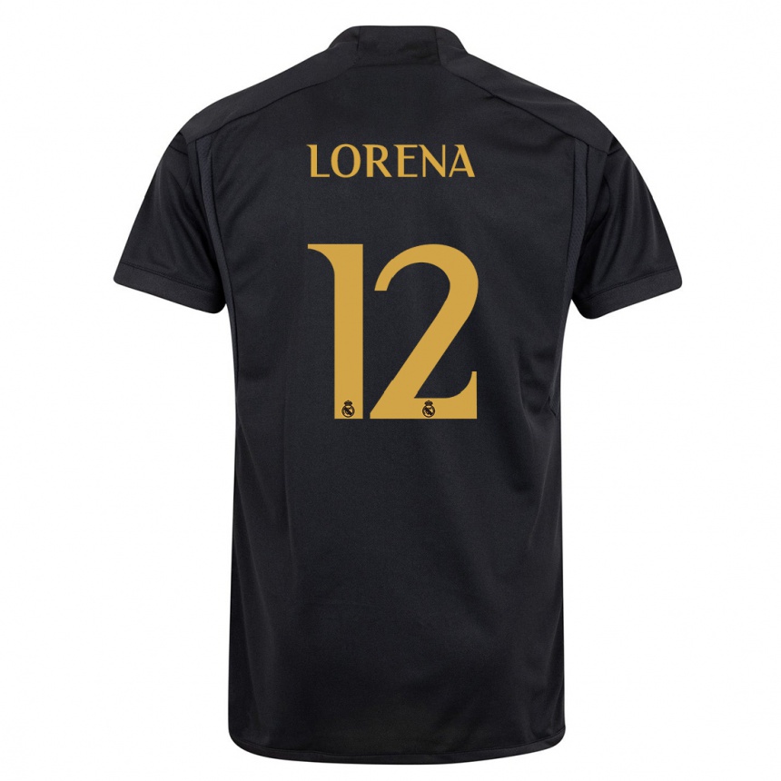 Kids Lorena Navarro #12 Black Third Jersey 2023/24 T-Shirt Australia