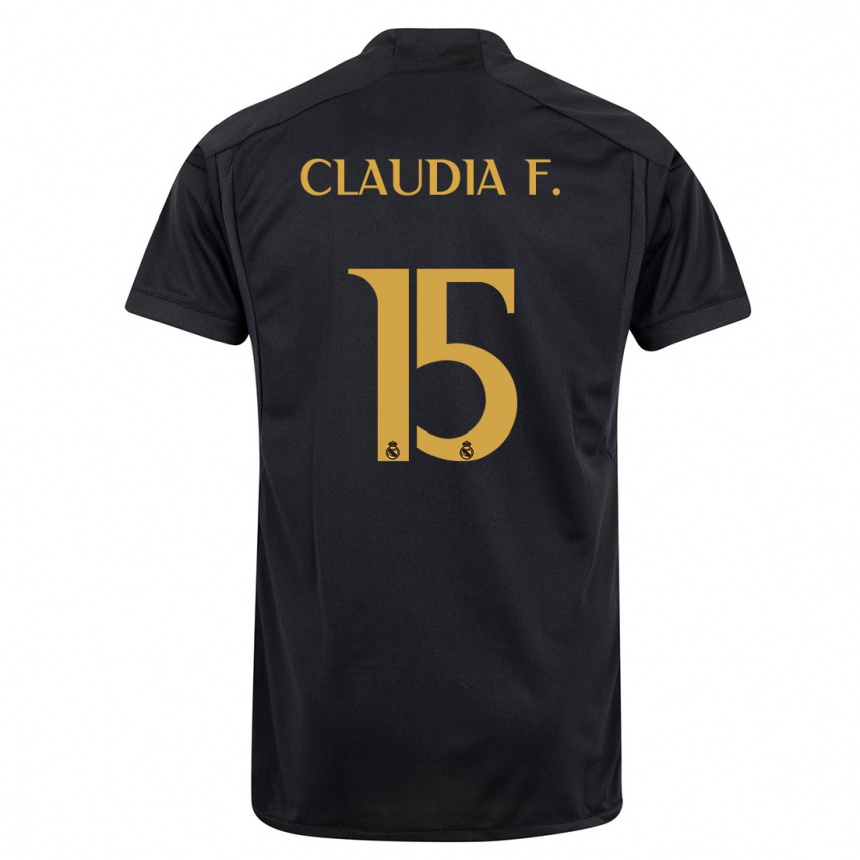 Kids Claudia Florentino #15 Black Third Jersey 2023/24 T-Shirt Australia