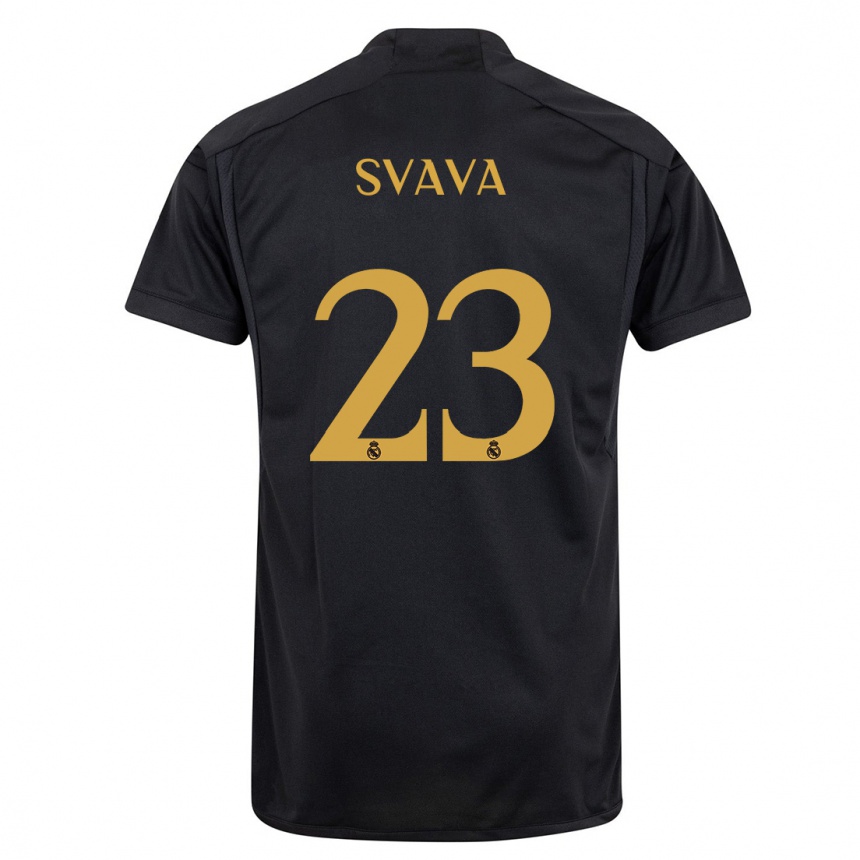 Kids Sofie Svava #23 Black Third Jersey 2023/24 T-Shirt Australia