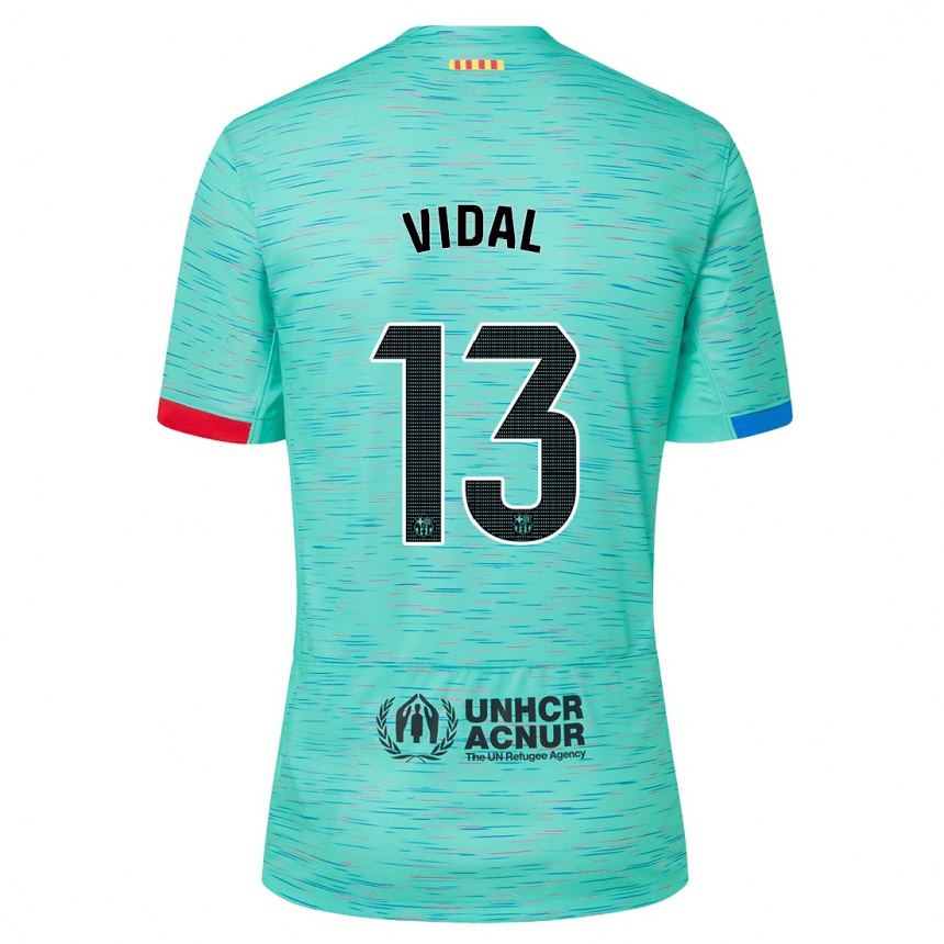 Kids Marc Vidal #13 Light Aqua Third Jersey 2023/24 T-Shirt Australia