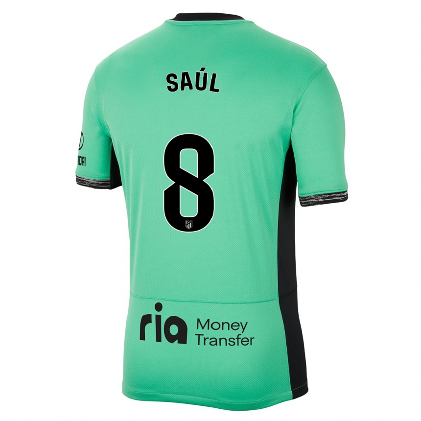 Kids Saul Niguez #8 Spring Green Third Jersey 2023/24 T-Shirt Australia