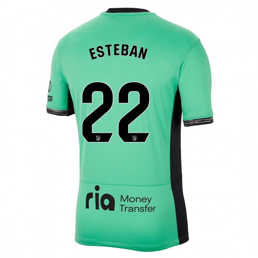 Kids Paco Esteban #22 Spring Green Third Jersey 2023/24 T-Shirt Australia