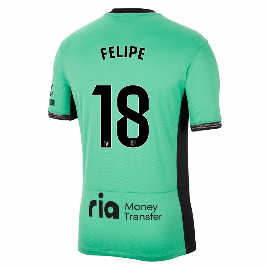 Kids Felipe #18 Spring Green Third Jersey 2023/24 T-Shirt Australia