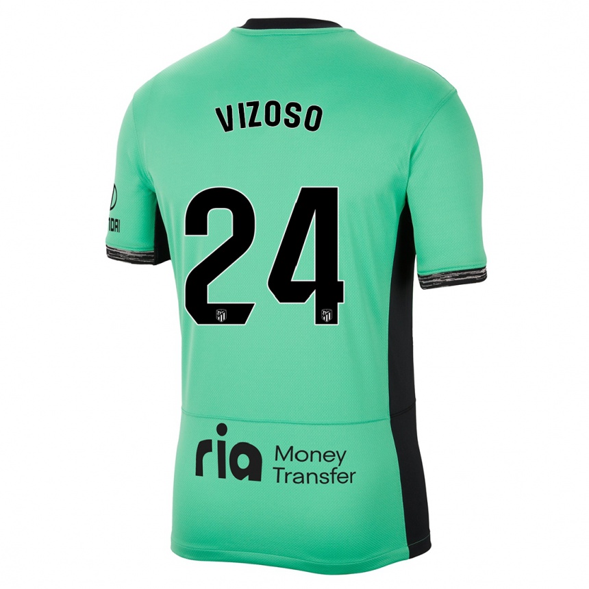 Kids Paula Vizoso #24 Spring Green Third Jersey 2023/24 T-Shirt Australia