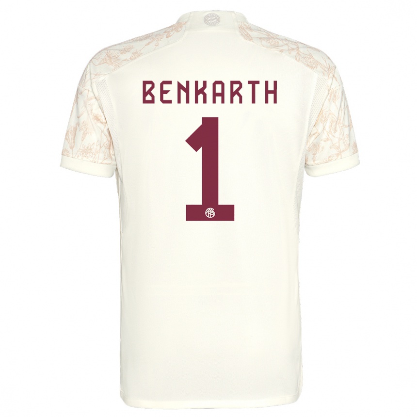 Kids  Laura Benkarth #1 Off White Third Jersey 2023/24 T-Shirt Australia