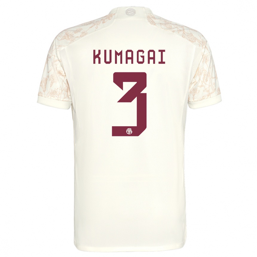 Kids  Saki Kumagai #3 Off White Third Jersey 2023/24 T-Shirt Australia