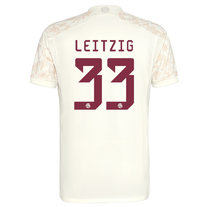 Kids Janina Leitzig #33 Off White Third Jersey 2023/24 T-Shirt Australia