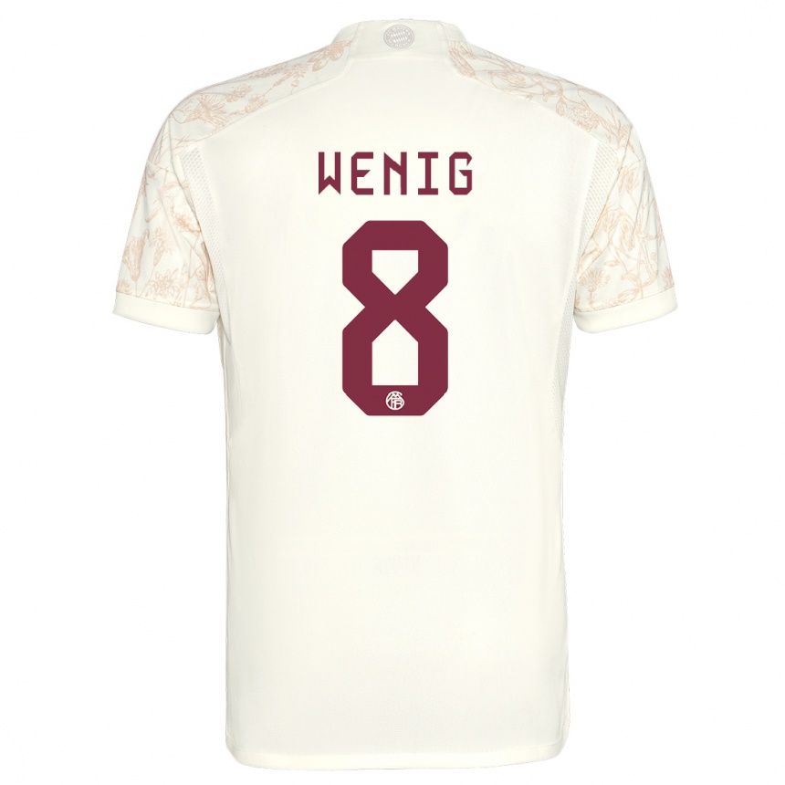 Kids Marcel Wenig #8 Off White Third Jersey 2023/24 T-Shirt Australia