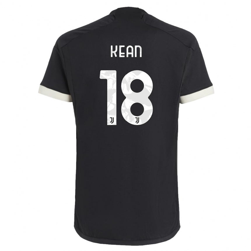 Kids Moise Kean #18 Black Third Jersey 2023/24 T-Shirt Australia