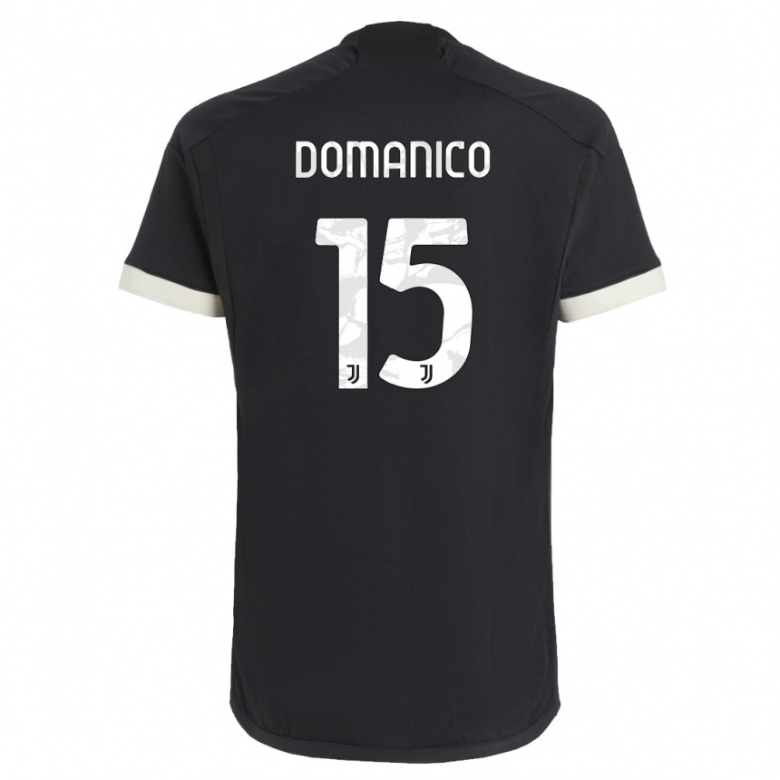 Kids Saverio Domanico #15 Black Third Jersey 2023/24 T-Shirt Australia