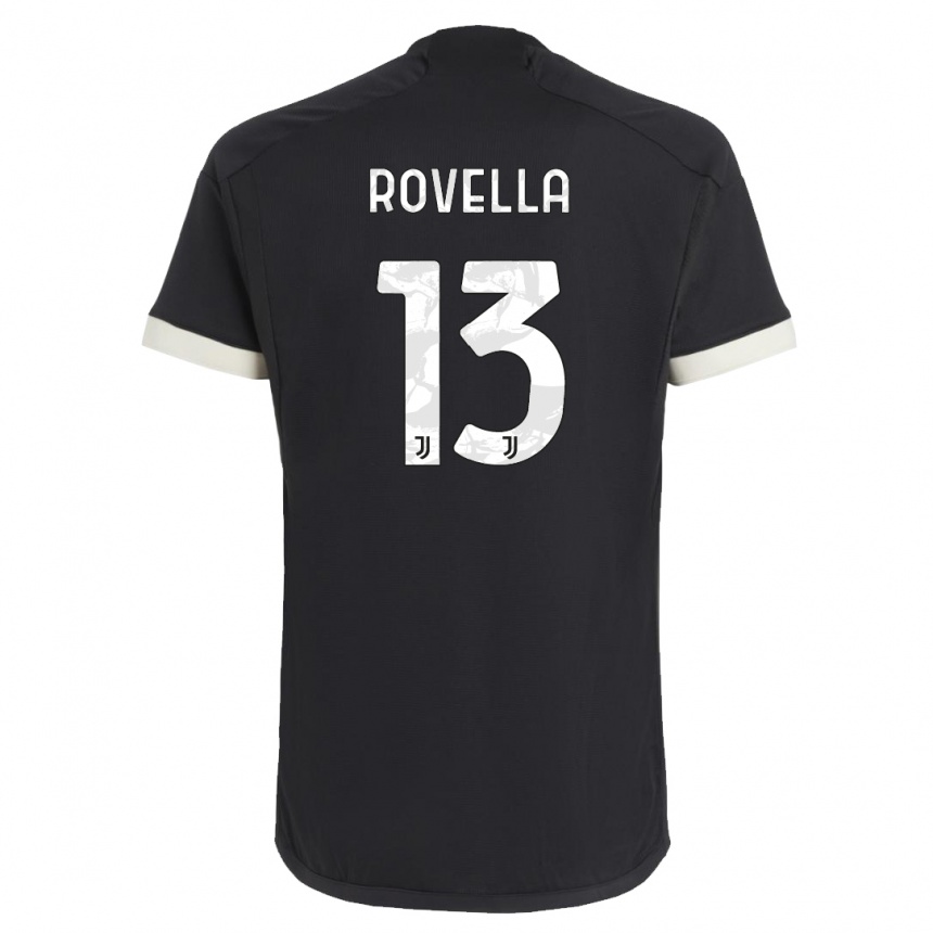 Kids Nicolo Rovella #13 Black Third Jersey 2023/24 T-Shirt Australia