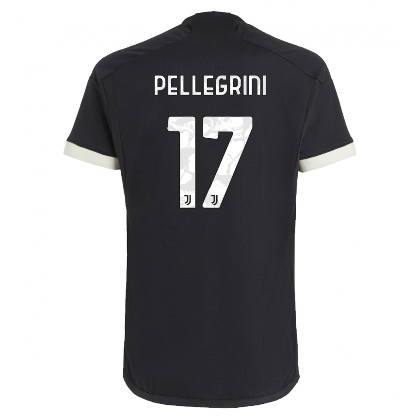 Kids Luca Pellegrini #17 Black Third Jersey 2023/24 T-Shirt Australia