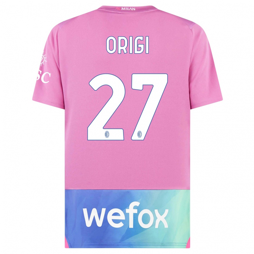 Kids Divock Origi #27 Pink Purple Third Jersey 2023/24 T-Shirt Australia