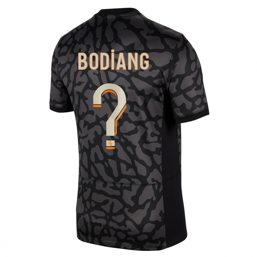 Kids Moutanabi Bodiang #0 Black Third Jersey 2023/24 T-Shirt Australia