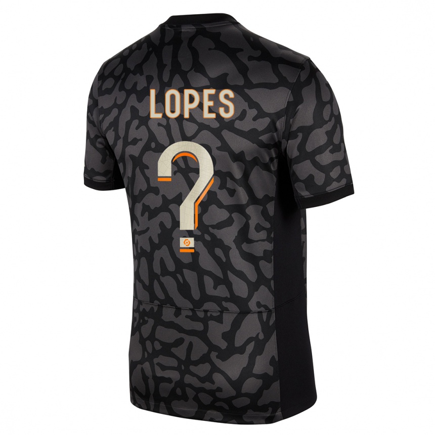 Kids Emerick Lopes #0 Black Third Jersey 2023/24 T-Shirt Australia