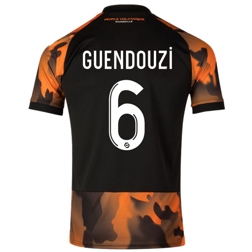 Kids Matteo Guendouzi #6 Black Orange Third Jersey 2023/24 T-Shirt Australia