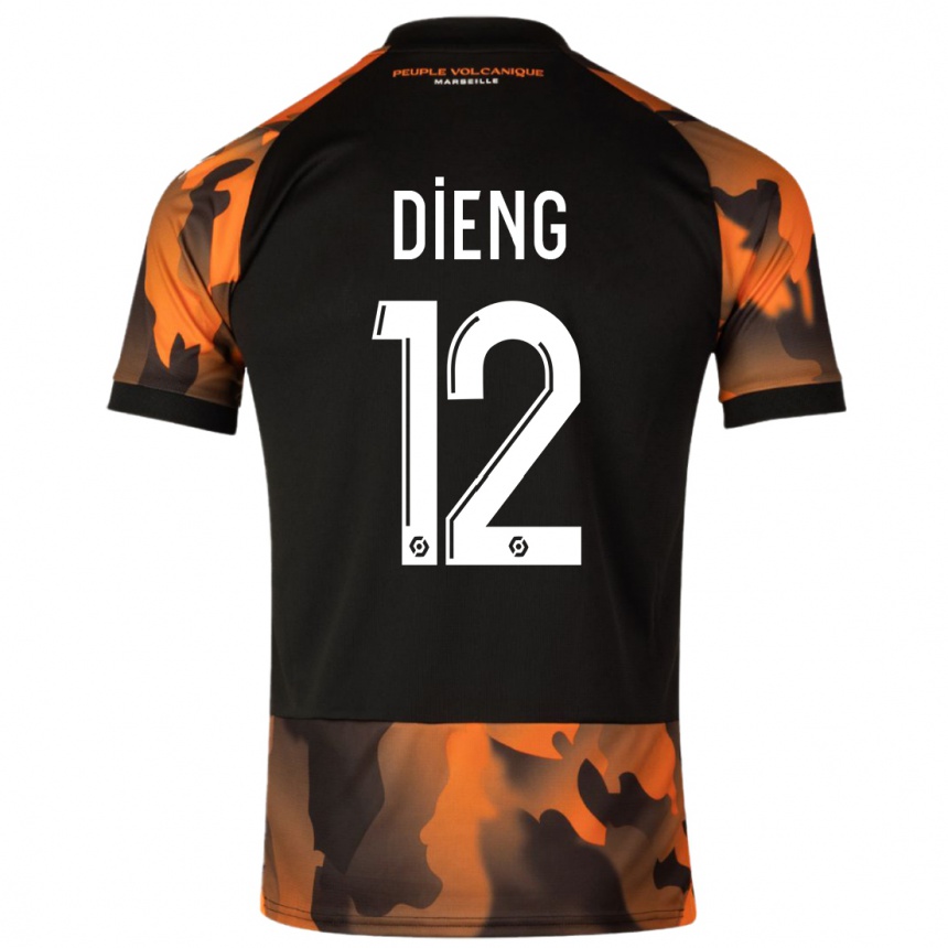 Kids Bamba Dieng #12 Black Orange Third Jersey 2023/24 T-Shirt Australia