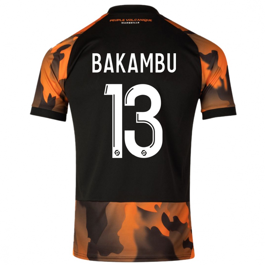 Kids Cedric Bakambu #13 Black Orange Third Jersey 2023/24 T-Shirt Australia