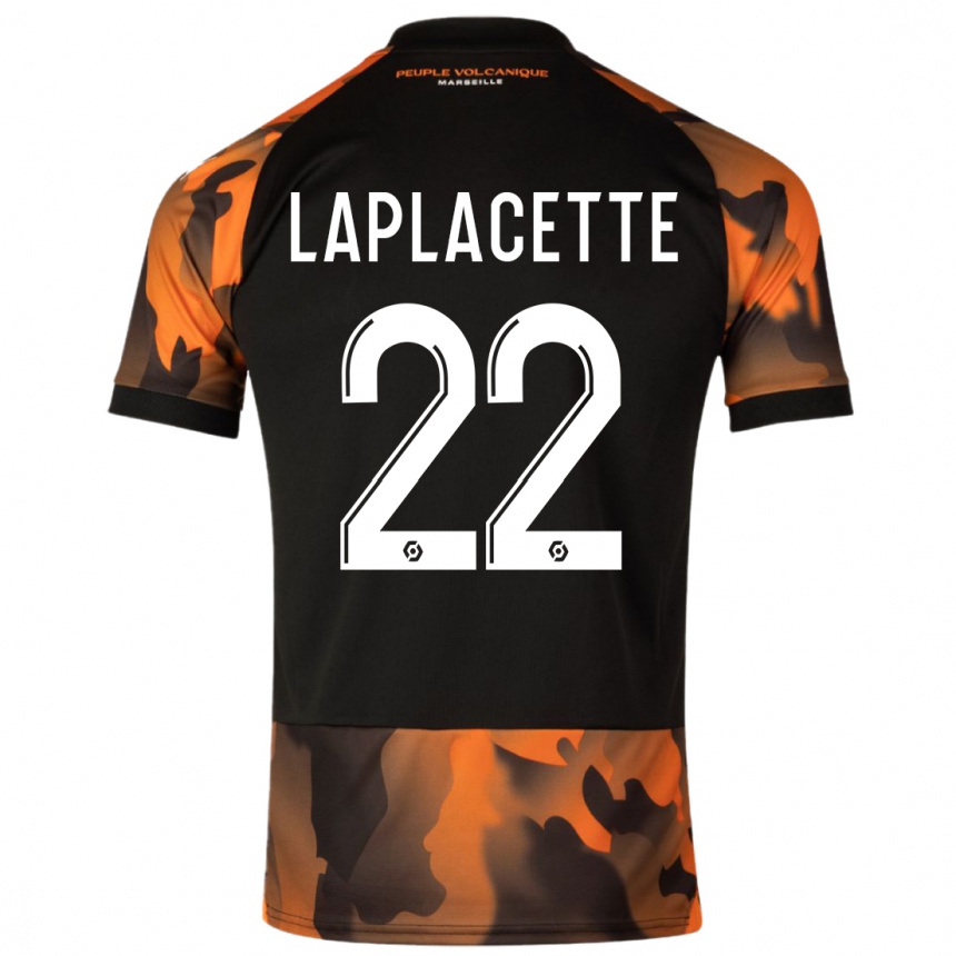 Kids Tess Laplacette #22 Black Orange Third Jersey 2023/24 T-Shirt Australia